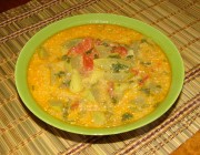 Kabaču - tomātu zupa